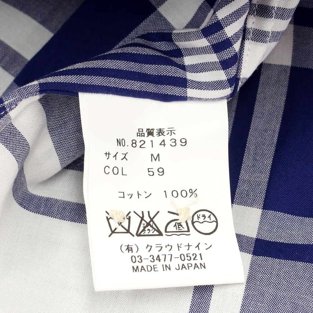 [Used] HAVERSACK Cotton Check Short Sleeve Shirt Navy x White [Size M] [NVY] [S/S] [Condition Rank B] ​​[Men&