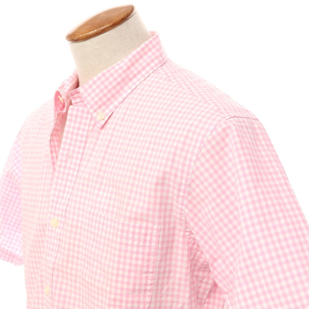 [Used] Brooks Brothers Cotton Check Short Sleeve BD Shirt Pink x White [Size M] [PNK] [S/S] [Condition Rank A] [Men&