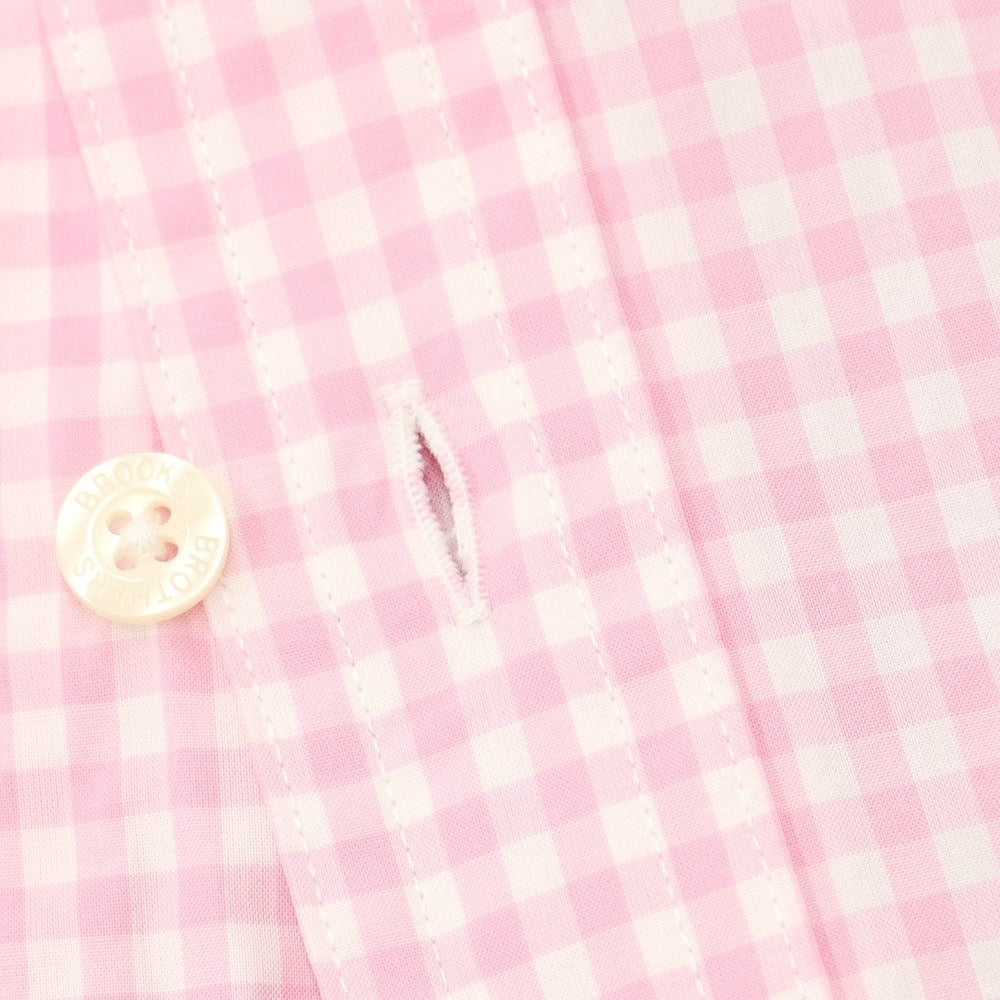 [Used] Brooks Brothers Cotton Check Short Sleeve BD Shirt Pink x White [Size M] [PNK] [S/S] [Condition Rank A] [Men&