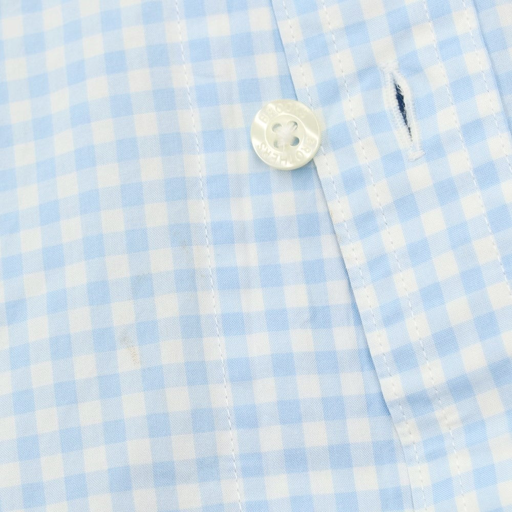 [Used] Brooks Brothers Cotton Check Short Sleeve BD Shirt Light Blue x White [Size M] [BLU] [S/S] [Condition Rank B] ​​[Men&