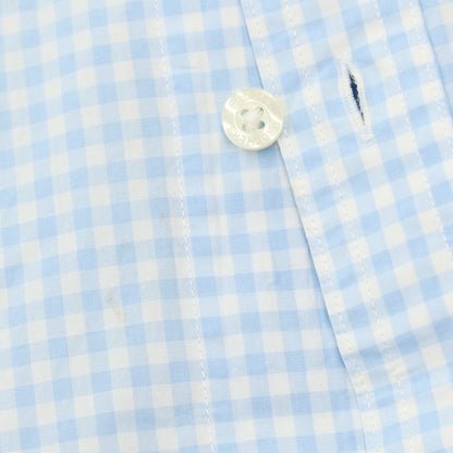 [Used] Brooks Brothers Cotton Check Short Sleeve BD Shirt Light Blue x White [Size M] [BLU] [S/S] [Condition Rank B] ​​[Men&