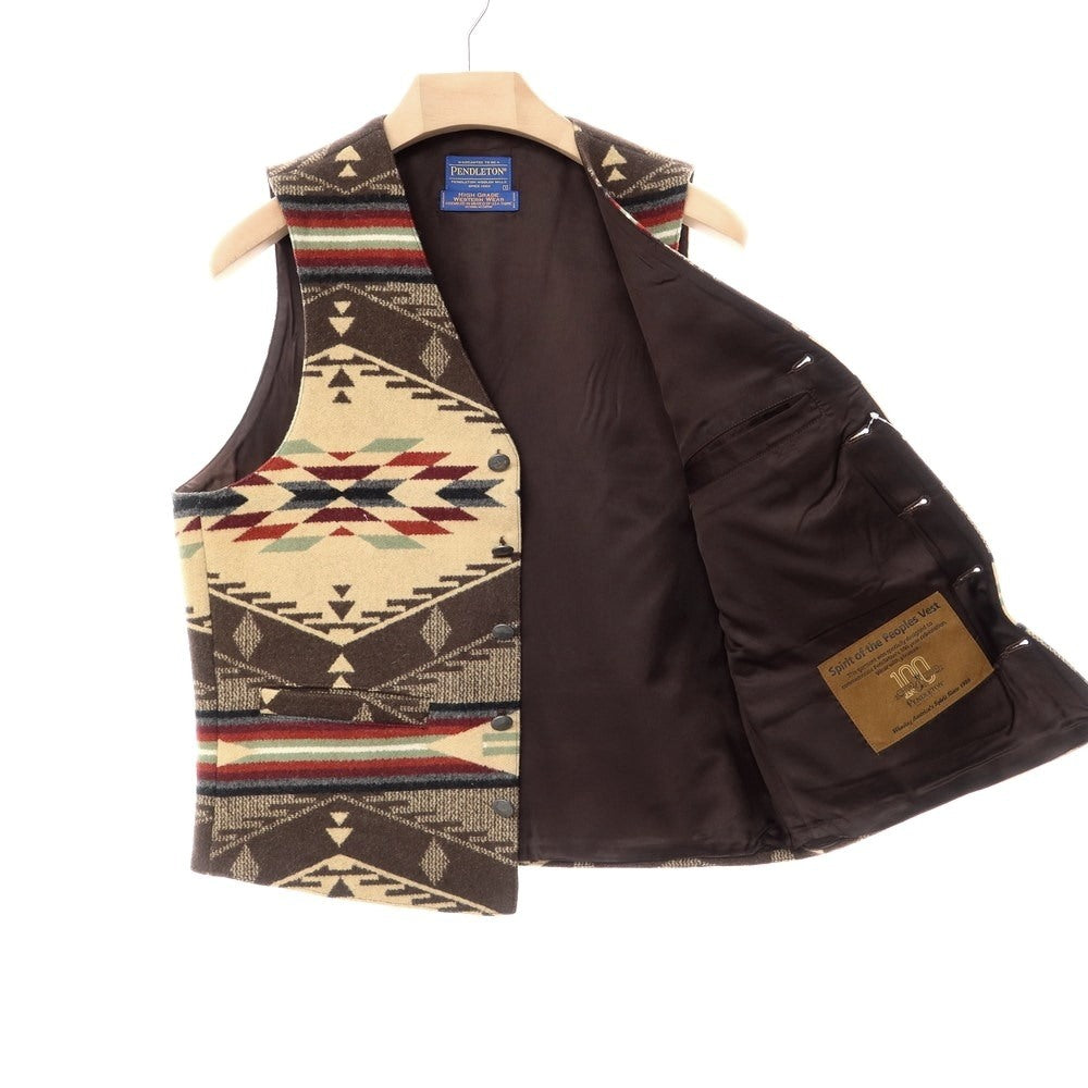 中古】ペンドルトン PENDLETON ラグウールコットン ネイティブ柄