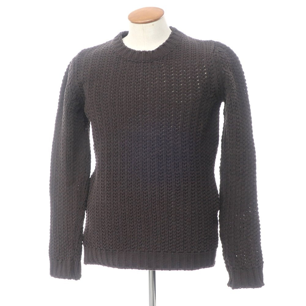 【中古】ロベルトコリーナ ROBERTO COLLINA ローゲージマイクロファイバー クルーネックニット ダークウォームグレー系【サイズ50】【GRY】【A/W】【状態ランクA】【メンズ】【768873】