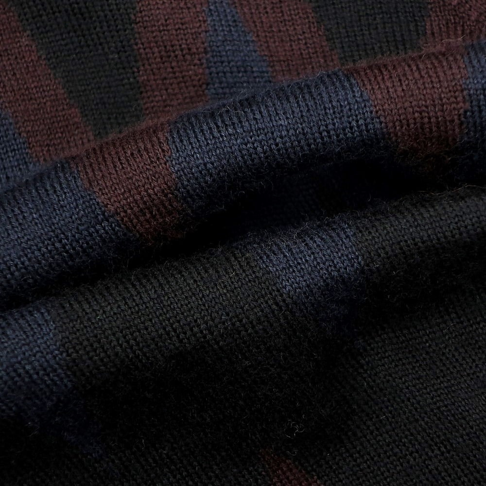 [Used] [Unused] Tim. High gauge wool pullover knit Navy x dark burgundy [Size 2] [NVY] [A/W] [Condition rank S] [Men&