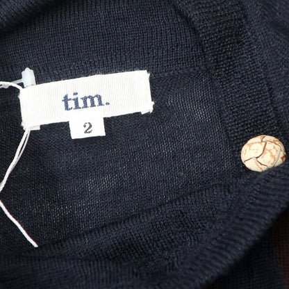 [Used] [Unused] Tim. High gauge wool pullover knit Navy x dark burgundy [Size 2] [NVY] [A/W] [Condition rank S] [Men&