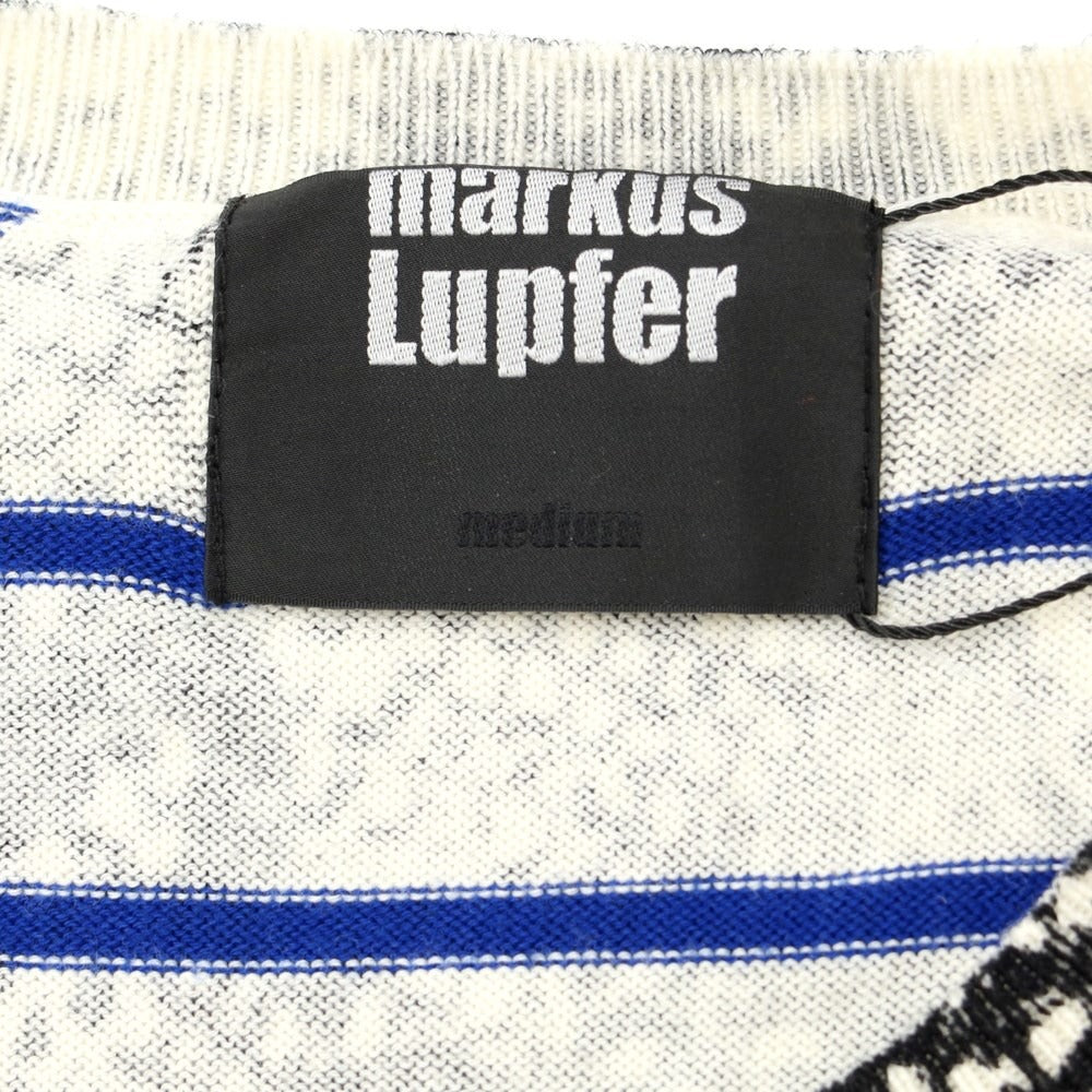 [Used] [Unused] Markus Lupfer High Gauge Cotton Crew Neck Knit Black x Off White [Size M] [BLK] [S/S] [Condition Rank S] [Men&