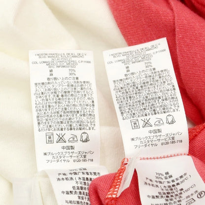 【中古】ブルックスブラザーズ Brooks Brothers 2枚セット 半袖Ｔシャツ
 アイボリーxレッド【サイズM】【WHT】【S/S】【状態ランクB】【メンズ】
【769686】 DPD