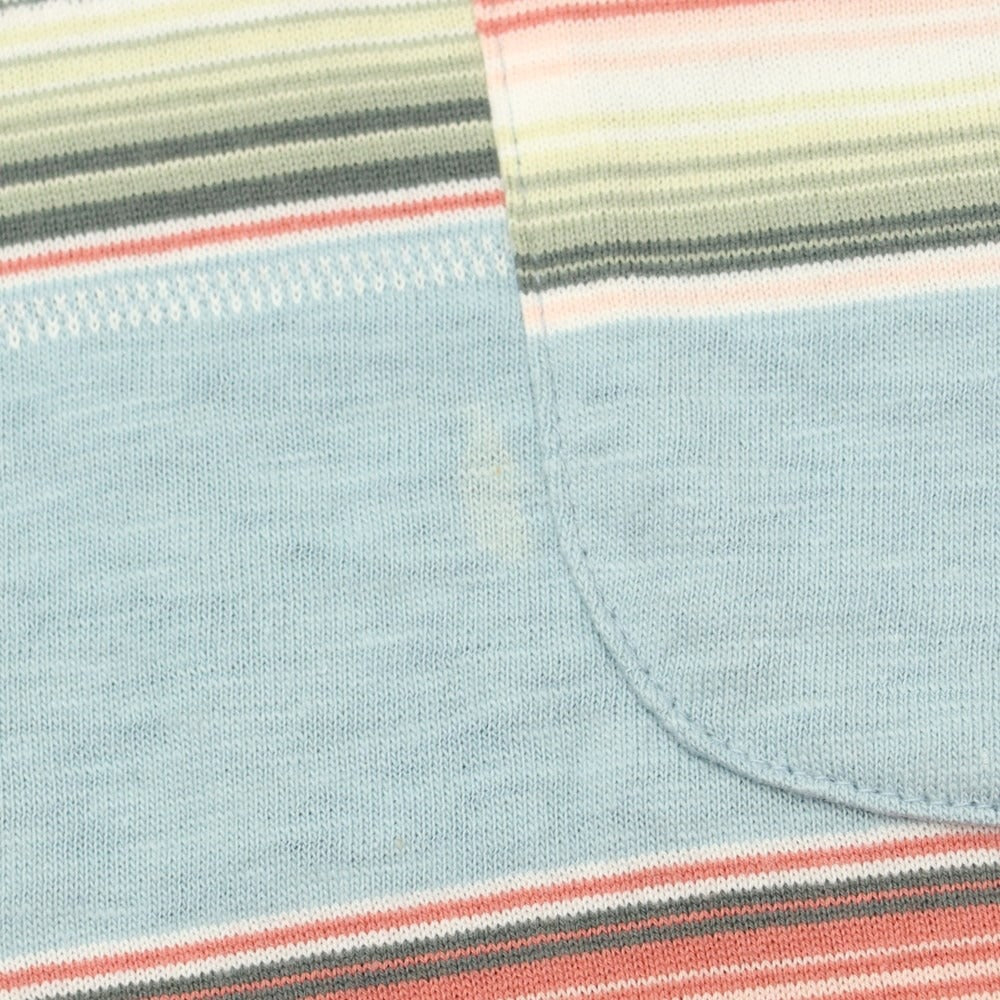 [Used] EOTOTO Border Pocket Short Sleeve T-Shirt Light Blue x Coral Pink [Size S] [BLU] [S/S] [Condition Rank B] ​​[Men&