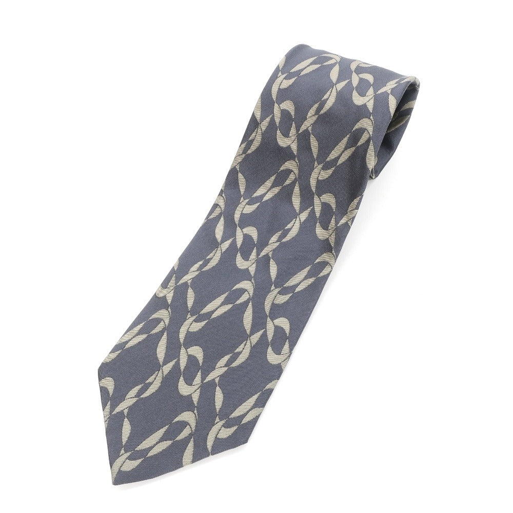 [Used] Hilton HILTON 3-fold silk tie, gray x beige [GRY] [S/S/A/W] [Condition rank B] ​​[Men&