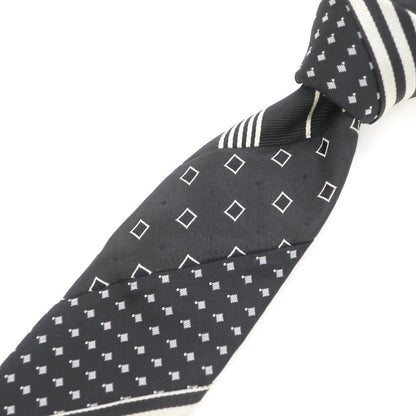 [Used] Unity u-ni-ty Patchwork Tri-Fold Silk Necktie Black x Ivory [BLK] [S/S/A/W] [Condition Rank B] ​​[Men&