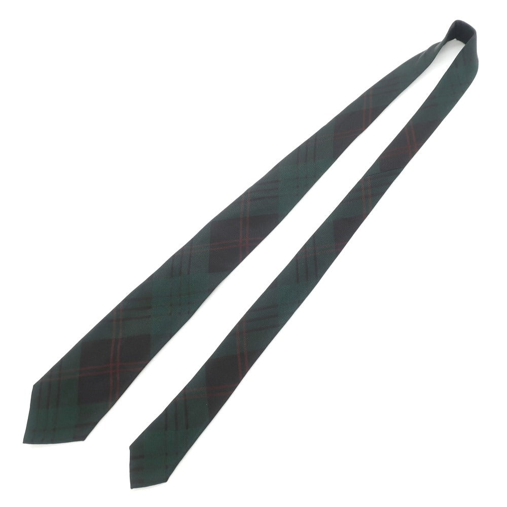 【中古】ラルフローレン パープルレーベル RalphLauren Collection Purple Label チェック 3つ折り シルク ネクタイ グリーンxブラック【サイズ-】【GRN】【S/S/A/W】【状態ランクB】【メンズ】【768980】 BPD