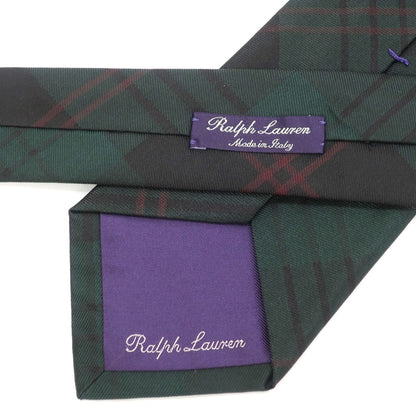 [Used] Ralph Lauren Purple Label Ralph Lauren Collection Purple Label Check 3-fold silk tie Green x black [Size -] [GRN] [S/S/A/W] [Condition Rank B] ​​[Men&