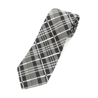 [Used] Ralph Lauren Purple Label Ralph Lauren Collection Purple Label Check Tri-Fold Silk Tie Black x Silver [GRY] [S/S/A/W] [Condition Rank B] ​​[Men&