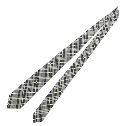[Used] Ralph Lauren Purple Label Ralph Lauren Collection Purple Label Check Tri-Fold Silk Tie Black x Silver [GRY] [S/S/A/W] [Condition Rank B] ​​[Men&