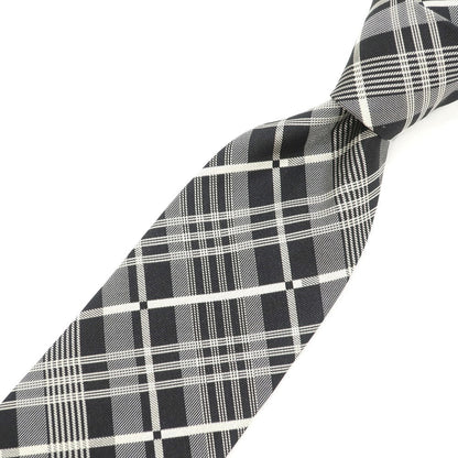 [Used] Ralph Lauren Purple Label Ralph Lauren Collection Purple Label Check Tri-Fold Silk Tie Black x Silver [GRY] [S/S/A/W] [Condition Rank B] ​​[Men&
