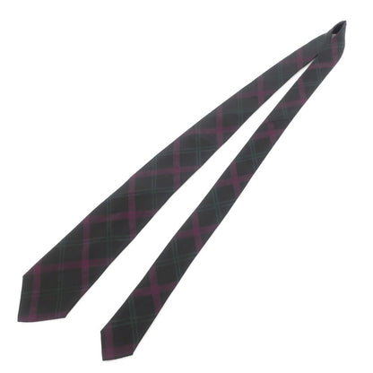 [Used] Ralph Lauren Purple Label Ralph Lauren Collection Purple Label Check 3-fold silk tie Black x purple [BLK] [S/S/A/W] [Condition rank B] ​​[Men&