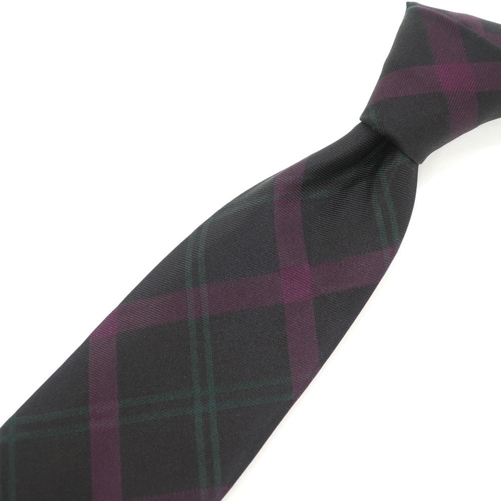 [Used] Ralph Lauren Purple Label Ralph Lauren Collection Purple Label Check 3-fold silk tie Black x purple [BLK] [S/S/A/W] [Condition rank B] ​​[Men&