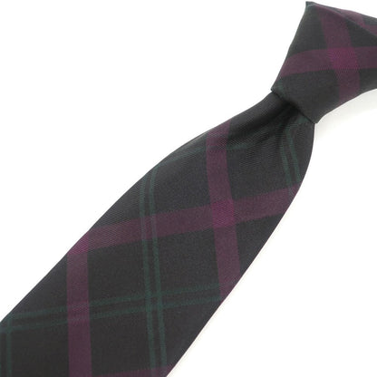 [Used] Ralph Lauren Purple Label Ralph Lauren Collection Purple Label Check 3-fold silk tie Black x purple [BLK] [S/S/A/W] [Condition rank B] ​​[Men&