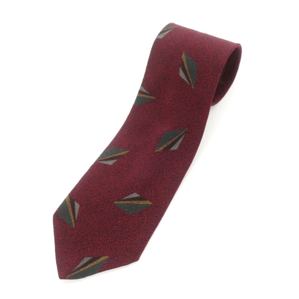 [Used] Giorgio Armani GIORGIO ARMANI Printed 3-fold wool silk tie Bordeaux [RED] [A/W] [Condition rank B] ​​[Men&