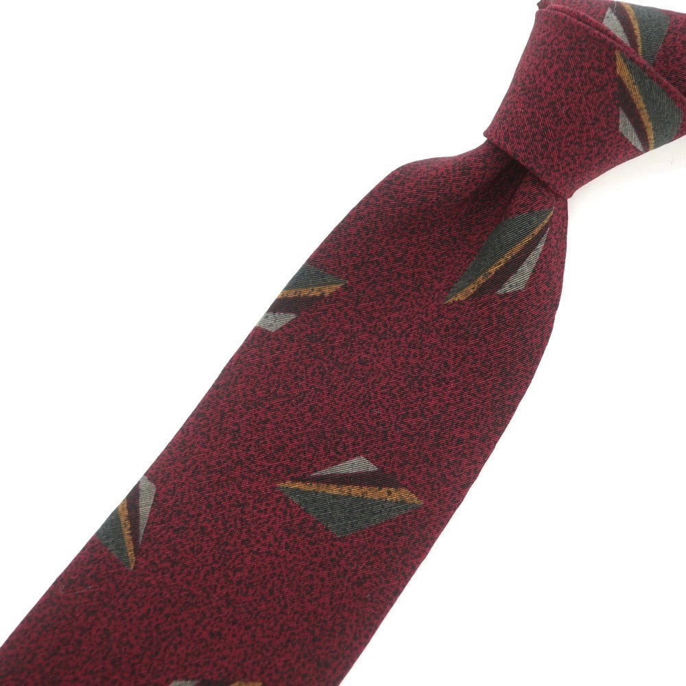 [Used] Giorgio Armani GIORGIO ARMANI Printed 3-fold wool silk tie Bordeaux [RED] [A/W] [Condition rank B] ​​[Men&