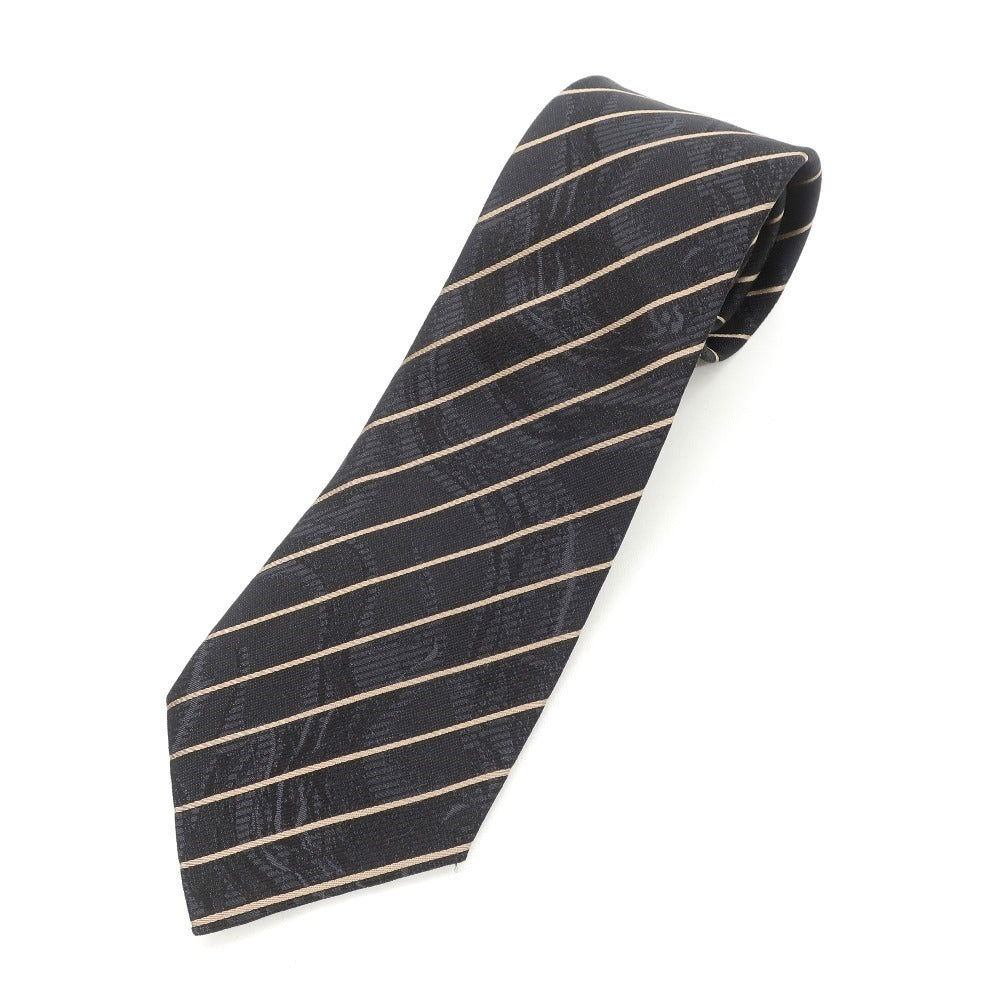 [Used] GIORGIO ARMANI striped tie
 Dark gray x beige [Size -] [GRY] [S/S/A/W] [Condition Rank B] ​​[Men&