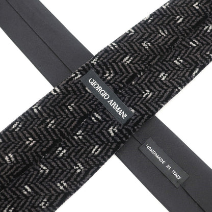 【中古】ジョルジオアルマーニ GIORGIO ARMANI ストライプ柄ネクタイ
 ブラックxグレー【サイズ－】【BLK】【A/W】【状態ランクB】【メンズ】
【778977】 BPD