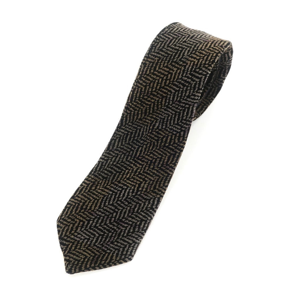 [Used] Giorgio Armani GIORGIO ARMANI 3-fold rayon silk tie black x beige [BLK] [A/W] [Condition Rank C] [Men&