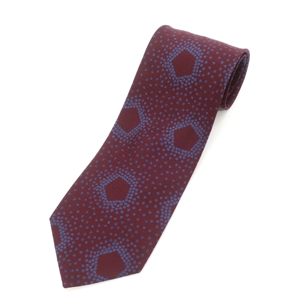 [Used] Giorgio Armani GIORGIO ARMANI Printed 3-fold silk tie Bordeaux x blue [RED] [S/S/A/W] [Condition rank B] ​​[Men&