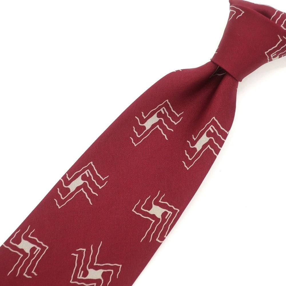 [Used] Giorgio Armani GIORGIO ARMANI Printed 3-fold Silk Tie Bordeaux [RED] [S/S/A/W] [Condition Rank B] ​​[Men&