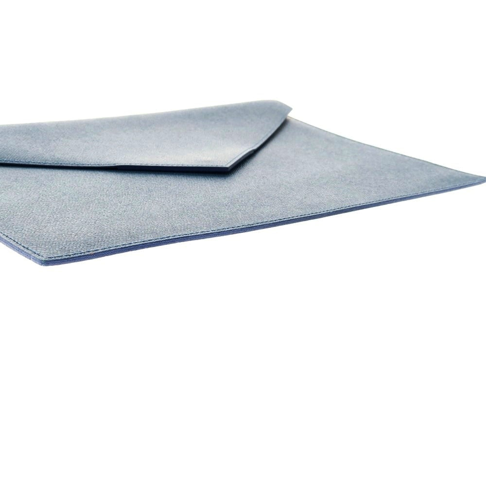 [Used] Itoya Ginza Itoya Embossed Leather Document Case Clutch Bag Green Blue [W36xH24.5] [BLU] [S/S/A/W] [Condition Rank A] [Men&