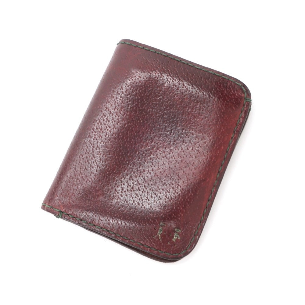 [Used] HENRY BEGUELIN Leather Bi-fold Wallet Wine Red [RED] [S/S/A/W] [Condition Rank C] [Men&