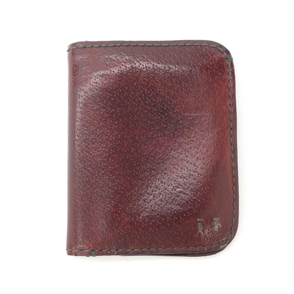 [Used] HENRY BEGUELIN Leather Bi-fold Wallet Wine Red [RED] [S/S/A/W] [Condition Rank C] [Men&