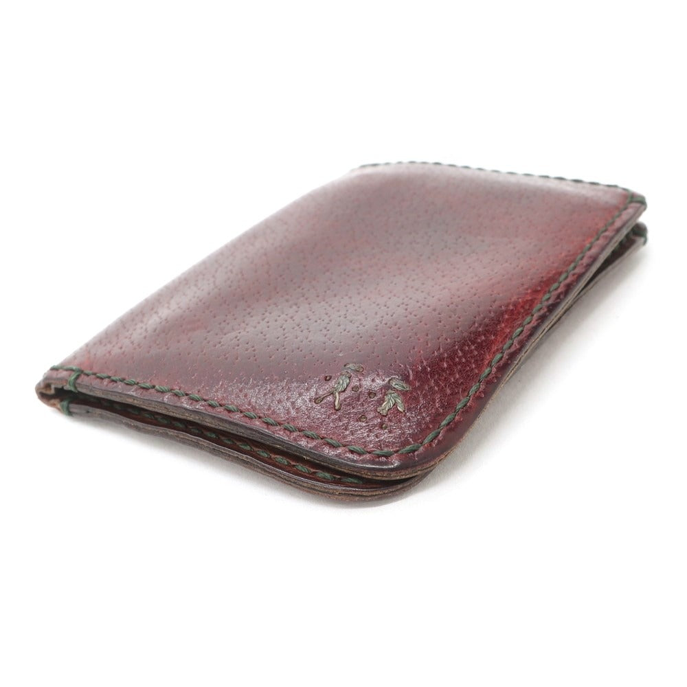 [Used] HENRY BEGUELIN Leather Bi-fold Wallet Wine Red [RED] [S/S/A/W] [Condition Rank C] [Men&