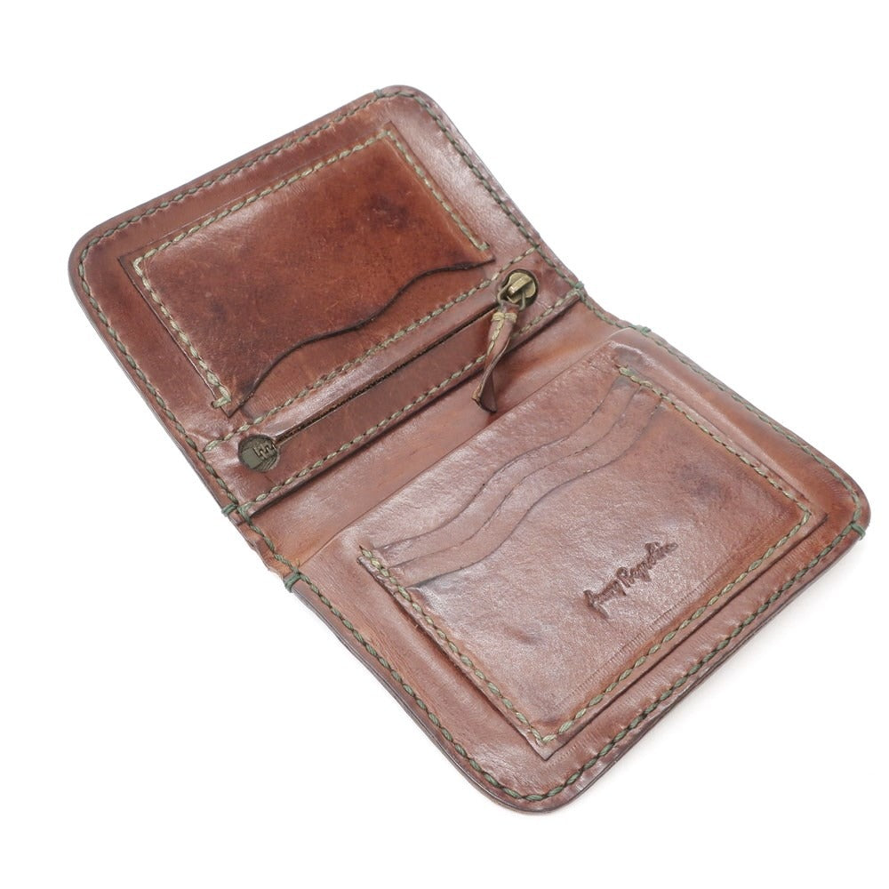 [Used] HENRY BEGUELIN Leather Bi-fold Wallet Wine Red [RED] [S/S/A/W] [Condition Rank C] [Men&