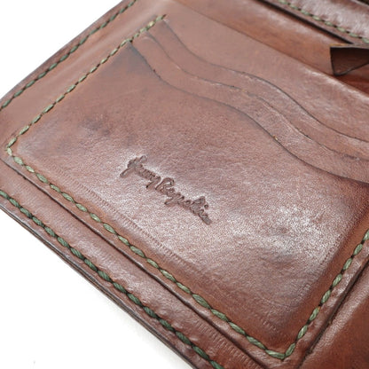 [Used] HENRY BEGUELIN Leather Bi-fold Wallet Wine Red [RED] [S/S/A/W] [Condition Rank C] [Men&