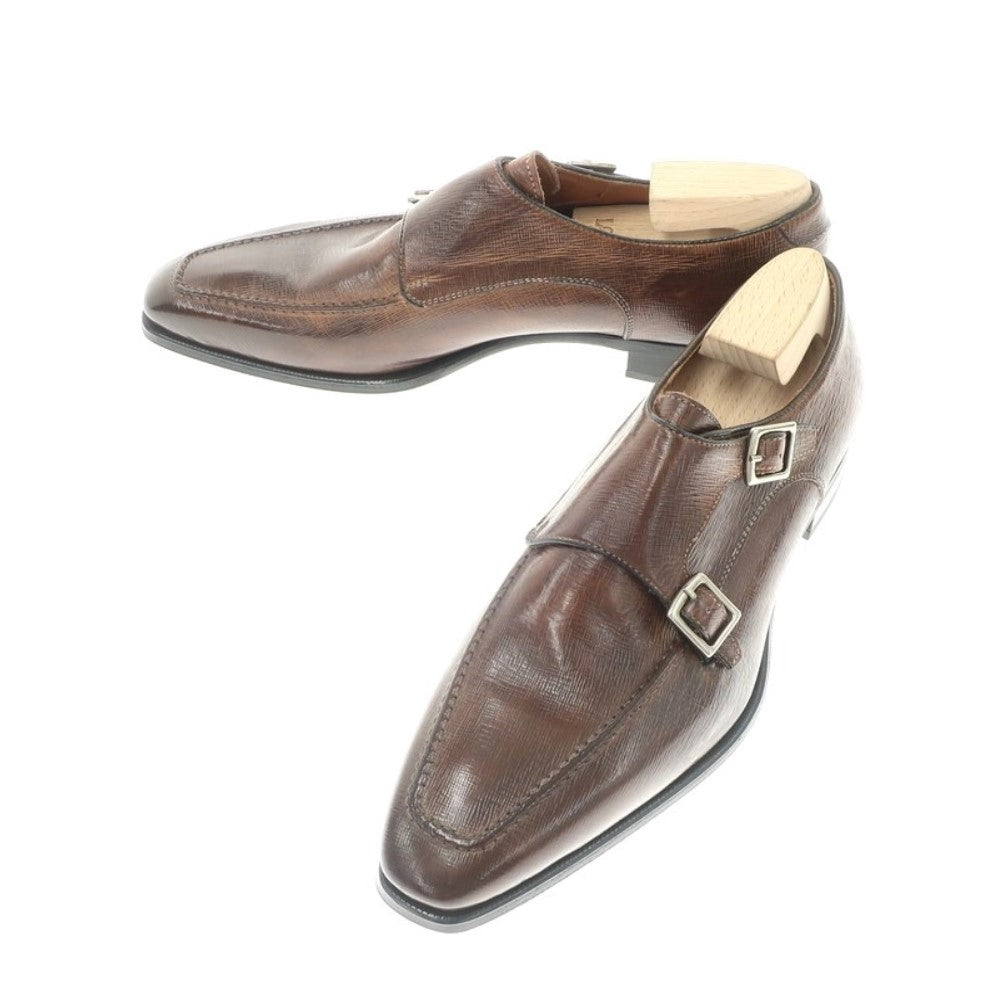 [Used] [Unused] LOBBS Embossed Calf Double Monk Dress Shoes Brown [Size 42] [BRW] [S/S/A/W] [Condition Rank S] [Men&
