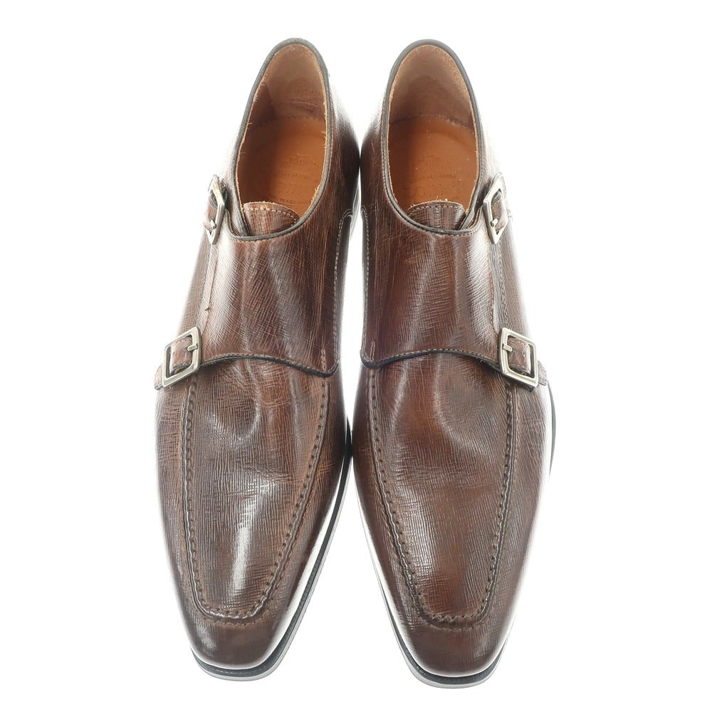 【中古】【未使用】ロブス LOBBS 型押しカーフ ダブルモンク ドレスシューズ ブラウン【サイズ42】【BRW】【S/S/A/W】【状態ランクS】【メンズ】【768976】 BPD