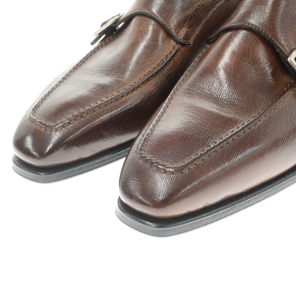 [Used] [Unused] LOBBS Embossed Calf Double Monk Dress Shoes Brown [Size 42] [BRW] [S/S/A/W] [Condition Rank S] [Men&