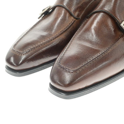 [Used] [Unused] LOBBS Embossed Calf Double Monk Dress Shoes Brown [Size 42] [BRW] [S/S/A/W] [Condition Rank S] [Men&