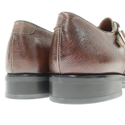 [Used] [Unused] LOBBS Embossed Calf Double Monk Dress Shoes Brown [Size 42] [BRW] [S/S/A/W] [Condition Rank S] [Men&