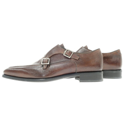 [Used] [Unused] LOBBS Embossed Calf Double Monk Dress Shoes Brown [Size 42] [BRW] [S/S/A/W] [Condition Rank S] [Men&