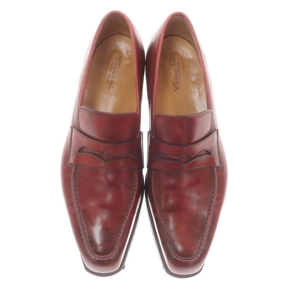 【中古】コルノブルゥ CORNO BLU チゼルトゥ コインローファー レッドブラウン【サイズ表記なし(8位)】【BRW】【S/S/A/W】【状態ランクB】【メンズ】【778893】