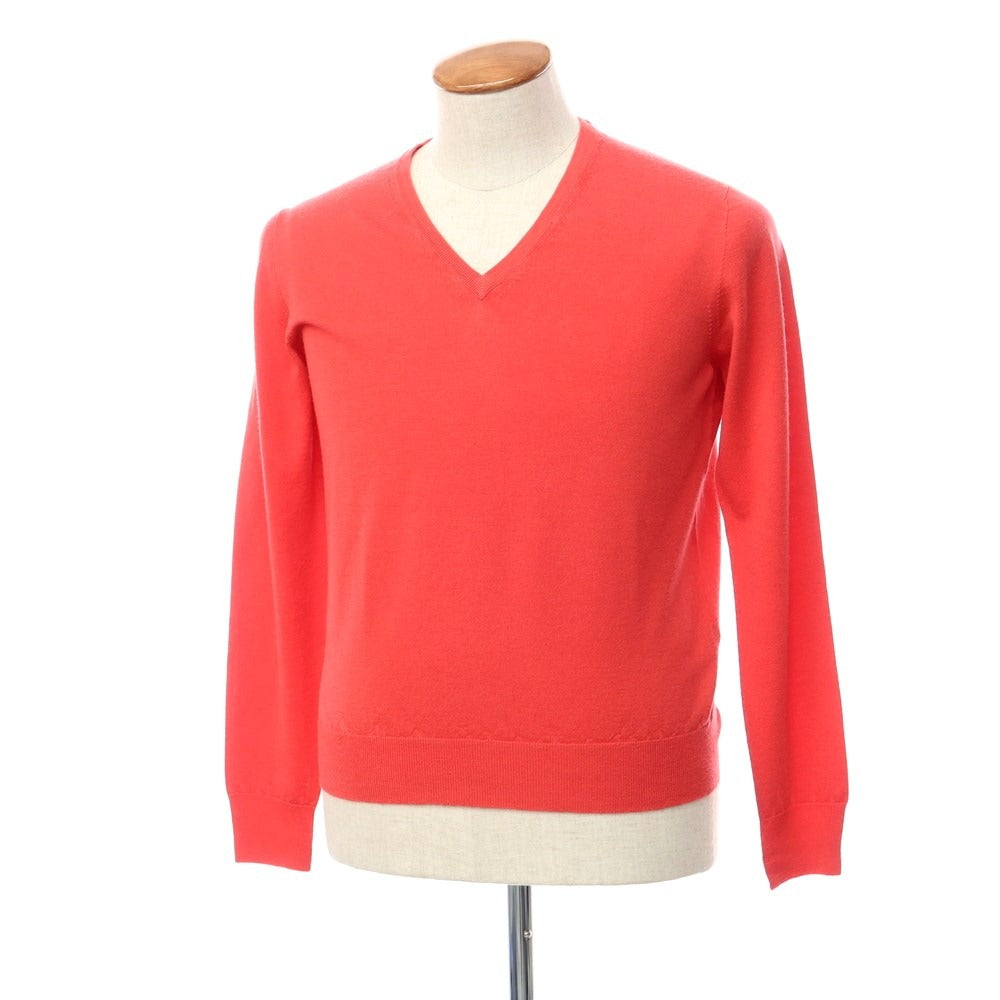[Used] Drumohr High Gauge Wool V-Neck Knit Red [Size 48] [RED] [S/S] [Condition Rank A] [Men&