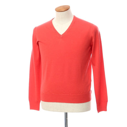 [Used] Drumohr High Gauge Wool V-Neck Knit Red [Size 48] [RED] [S/S] [Condition Rank A] [Men&