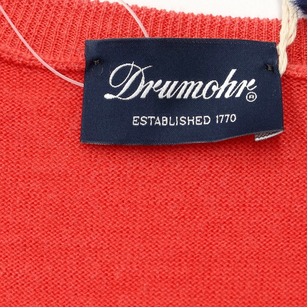 [Used] Drumohr High Gauge Wool V-Neck Knit Red [Size 48] [RED] [S/S] [Condition Rank A] [Men&