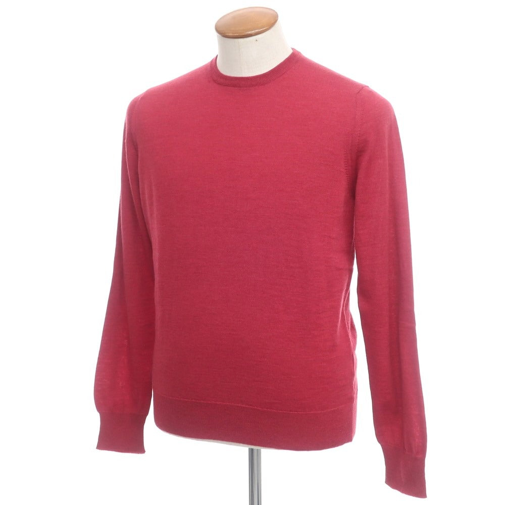 [Used] Drumohr High Gauge Wool Crew Neck Knit Red [Size 48] [RED] [A/W] [Condition Rank A] [Men&