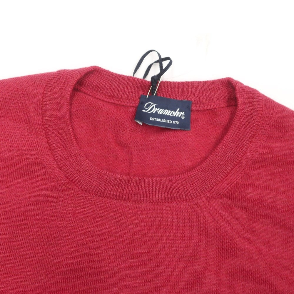 [Used] Drumohr High Gauge Wool Crew Neck Knit Red [Size 48] [RED] [A/W] [Condition Rank A] [Men&