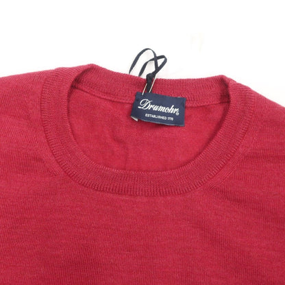 [Used] Drumohr High Gauge Wool Crew Neck Knit Red [Size 48] [RED] [A/W] [Condition Rank A] [Men&