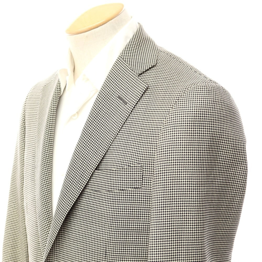 [Used] TOMORROWLAND Wool Silk Houndstooth 2B Tailored Jacket Black x White [Size 44] [BLK] [A/W] [Condition Rank D] [Men&