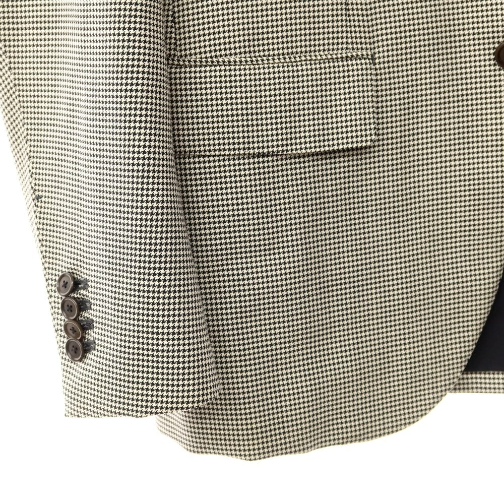 [Used] TOMORROWLAND Wool Silk Houndstooth 2B Tailored Jacket Black x White [Size 44] [BLK] [A/W] [Condition Rank D] [Men&